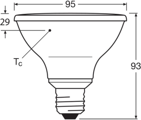 E27 PAR30 LED Lampe 10W = 75W 633lm 2700K Warm 36° DIM LEDVANCE