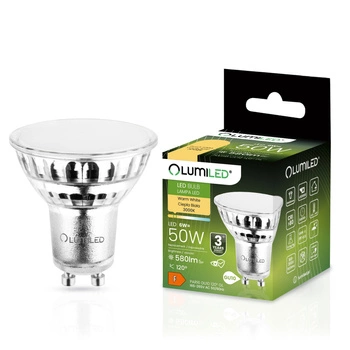 LED Lampen GU10, Glühbirne aus Glas 6W = 50W 580lm 120° 3000K warm LUMILED