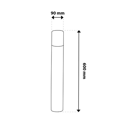 Stehende Gartenlampe für E27 Glühbirne Schwarzes Glas IP54 60 cm SALVIA LUMILED