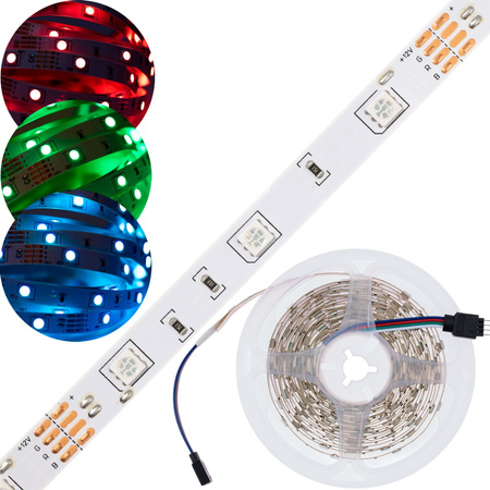 LED-Strip, LED-Streifen 12V 36W 150LED 5050 10mm 5m RGB LUMILED