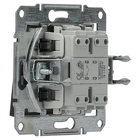 Einzelner einpoliger Lichtschalter ohne Rahmen Asfora Unterputzmontage IP20 Anthrazit