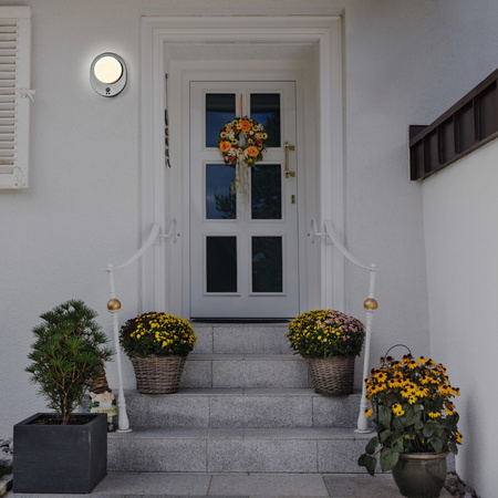 Wandleuchte Fassadenwandleuchte 8W 370lm 3000K Endura STYLE DISC WALL LEDVANCE Bewegungsmelder