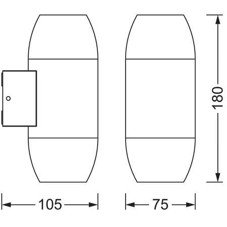 Wandleuchte Fassade Wandleuchte Up and Down 2xGU10 IP44 Endura CANNON UPDOWN LEDVANCE
