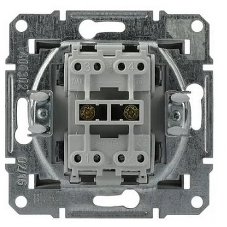 Doppelter Treppenlichtschalter Bipolar ohne Rahmen Unterputzmontage Asfora IP20 Anthrazit