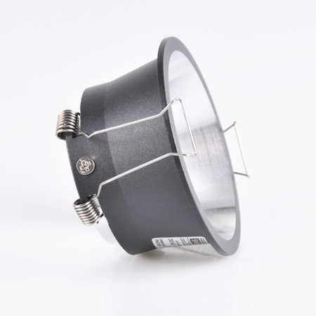 KOLDING Runde bewegliche Einbauleuchte Schwarz und Silber MR16 GOLDLUX (Polux)