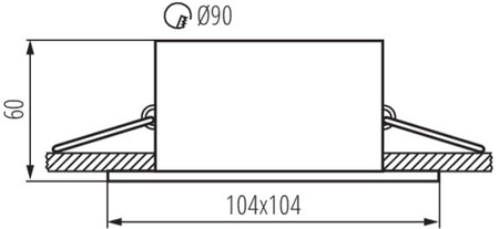 Quadratische Halogen-Deckenleuchte APRILA MR16 GU10 mattweiß IP20 Kanlux