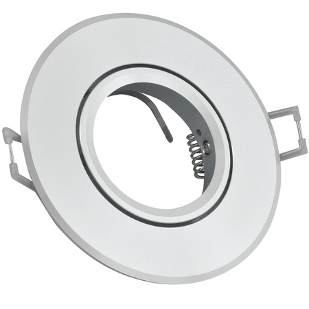 Bewegliche runde Deckenleuchte WEST OPAL Silber glänzend GOLDLUX (Polux)