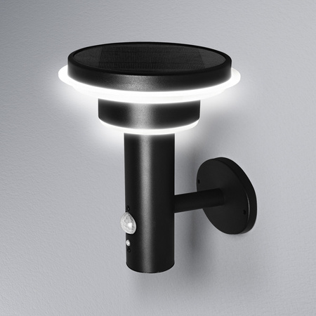 Solar-Gartenwandleuchte LED-Fassadenleuchte 6W Schwarz ENDURA STYLE LEDVANCE