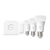 3PAK LED-Glühbirne E27 A60 9.5W 2700K Warm PHILIPS HUE Weiß Bluetooth Zigbee + Hue Bridge + Dimmschalter