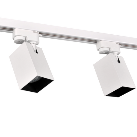 Sanico Goldlux 1-Phase Rail Kit + 3x GU10 Reflektor Weiß Schwarz SQUARE Sanico Goldlux