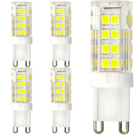 5x LED Kapseln G9, LED-Lampe 5W = 40W 460lm 360° 6000K kalt LUMILED