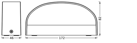 Gartenleuchte LED-Fassadenwandleuchte 7.6W 450lm 3000K IP65 Endura Ledvance grau