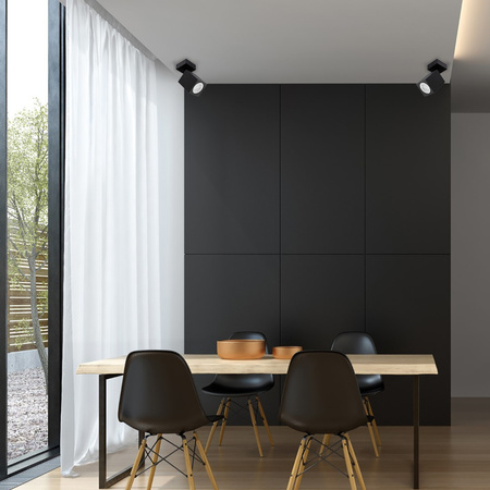 Decken- und Wandleuchte GU10 QUANTUS Reflektor Schwarz