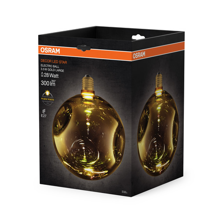 LED-Lampe E27 Sphere 3.5W 300lm 2700K Warm Dekorativ Gold ELECTRO GLASS LARGE Osram