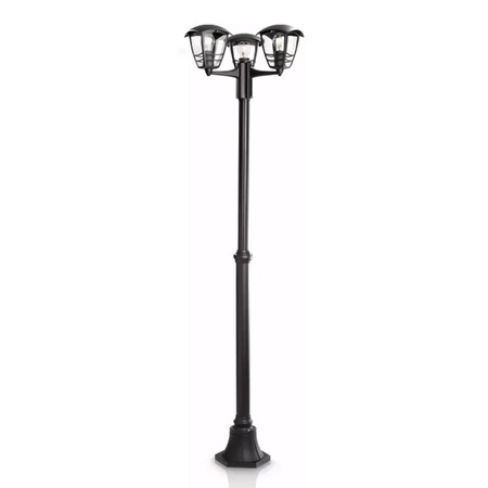 Outdoor LED Gartenleuchte CREEK myGarden 3xE27 IP44 Laternenmast 184cm Schwarz PHILIPS