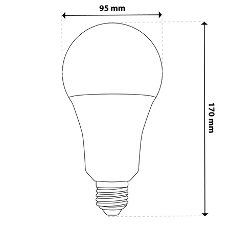 3x LED-Glühbirne E27 A95 24W = 200W 3452lm 6500K Cold 260° LUMILED