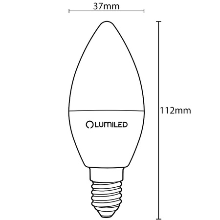 6x LED Lampen E14, Kerzenform Lampe B35 10W = 75W 1055lm 180° 6500K kalt LUMILED