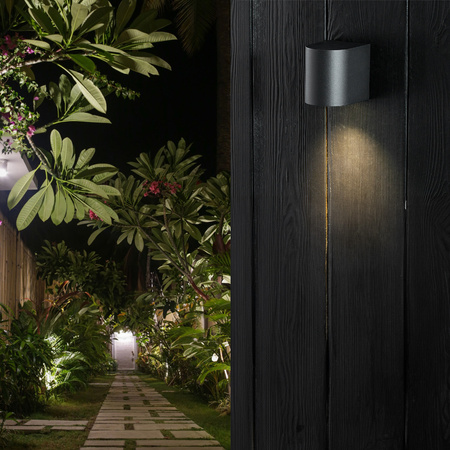 Wandleuchte Außen GU10, Garten-Wandleuchte Schwarz ALLIUM LUMILED