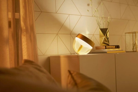 Schreibtischlampe IRIS LED Gold EU/UK 8.1W CCT RGB PHILIPS HUE Bluetooth Zigbee