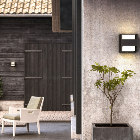 Garten LED Wandleuchte ARBOUR 3.8W 2700K Warm IP44 Up-Down Anthrazit PHILIPS