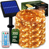 Solar-Garten-Girlande 200x LED Dekorative Drahtlichter 22m 2700K Warm + Fernbedienung FILO LUMILED