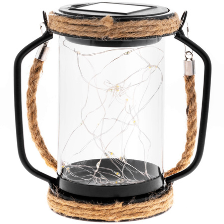 LED Solarlampe Outdoor Garten Hängende Stehlaterne 3000K IP44 Dämmerungssensor