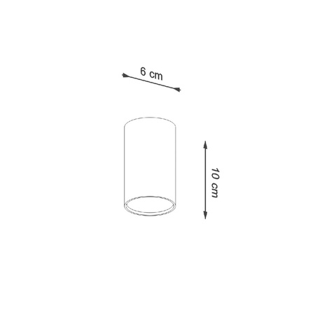 Aufbaustrahler LAGOS GU10 Halogen Spot Tuba 10cm Schwarz SOLLUX