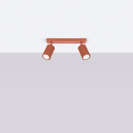 Tuba Spot Reflektor Deckenleuchte 2x GU10 Ocker Rot Carbon Deep Space SL.1637 Sollux