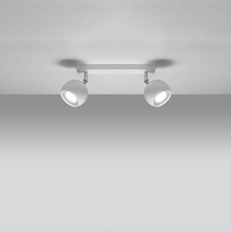 OCULARE Deckenleuchte 2xGU10 Reflektor Halogen Leuchte Beweglich 30cm Weiß SOLLUX