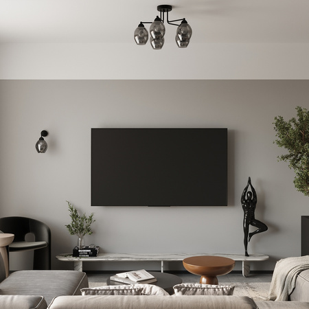 Wandleuchte FILLAN 1 E27 Schwarz Modern SOLLUX