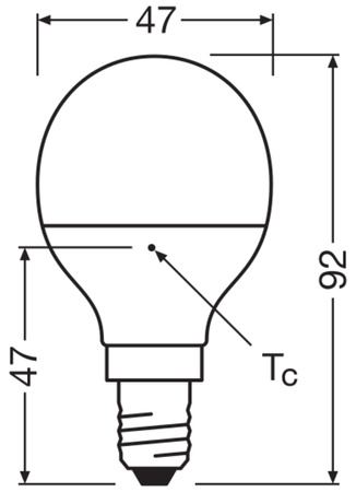 LED-Lampe P47 Ball E14 4.9W = 40W 470lm 2700-4000K CCT 200° Relax Active und Sleep CLASSIC Osram