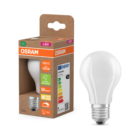 LED-Glühbirne E27 A60 7.2W = 100W 1521lm 2700K Warm 300° Dimmbar Klasse A Ultra Efficient Osram
