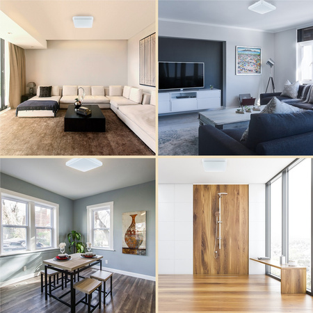 Plafond LED-Decken-Wandleuchte Quadratisch 24W 4000K 33cm IP44