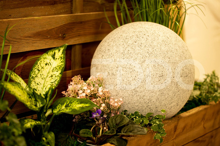 Außengartenlampe 230V E27 BULLET 40cm Stein