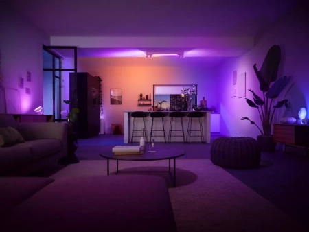 LED-Reflektor-Deckenleuchte 56.8W 4400lm IP20 Weiß und Farbe Ambiance RGB + TW Weiß Smart SMART Zigbee Bluetooth Centris Philips HUE