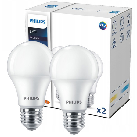 2x LED-Lampe E27 A60 4.9W = 40W 470lm 2700K Warm CorePro Philips