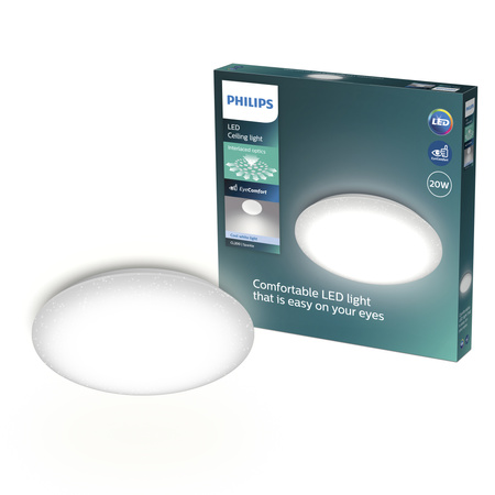 LED Plafond Deckenlampe 20W 2300lm 4000K Neutral Star Effekt Moire CL200 Philips