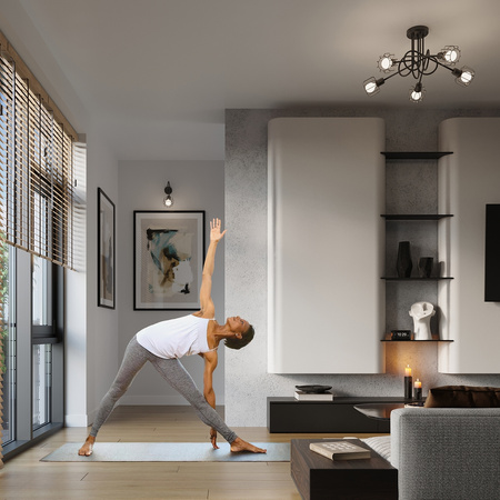 BELUCI 2 2xE14 Schwarz Modern SOLLUX Deckenleuchte