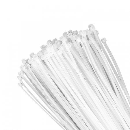 Kabelbinder 3,6x400 mm Weiß TRACKS Zipper Ties OK-36400W .MORE 100 Stk.