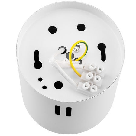 Aufbauleuchte E27, Aufbauspot Runde Tube Weiß Fest APUS 10 LUMILED