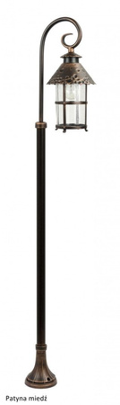 Außengartenlampe LATERNE E27 Toledo K 5002/1/R 166cm schwarz Su-Ma