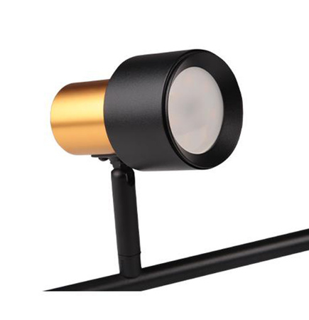 Wandleuchte Deckenleuchte Spot Reflektor Schwarz Gold LED Beweglich 2xGU10 35W