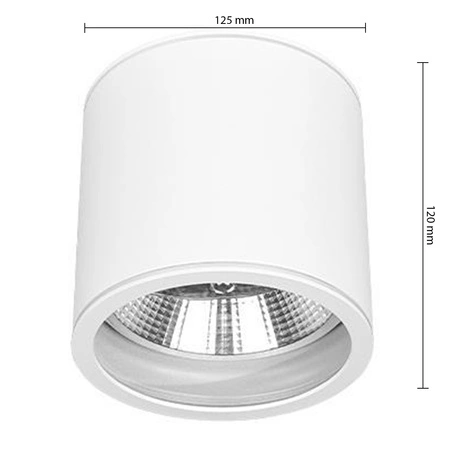 Aufputz Halogen Tuba Reflektor Spot GU10 Rund Weiß Masterled