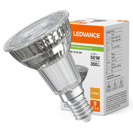 LED Lampen PAR16 E14 4.5W = 50W 350lm 2700K Warmweiß FILAMENT LEDVANCE