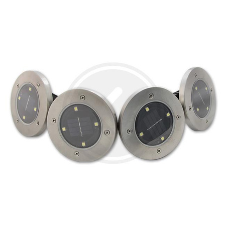 Set bestehend aus 4xGartenleuchte 4x LED SOLAR BODENMONTAGE IP54