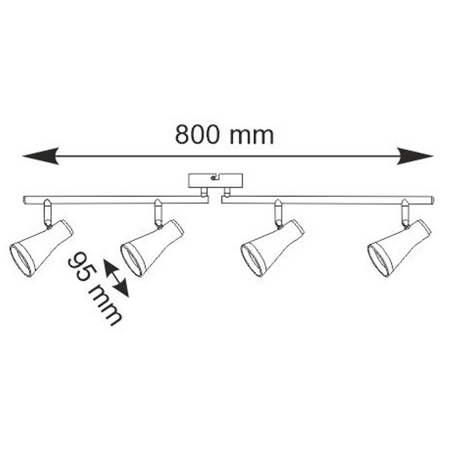 Verstellbare Decken-/Wandleuchte 16.8W LED BERG 4 weiß 3000K GOLDLUX (Polux)