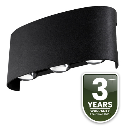 Wandleuchte Außen, Garten-Wandleuchte IP54 6W nach oben und unten KELSA LUMILED