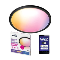 Plafond LED-Anbauleuchte 22W CCT + RGB Schwarz SMART WiFi WiZ
