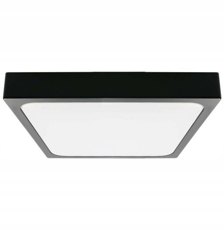 LED-Deckenleuchte für Badezimmer 24W 2400lm 4000K IP44 30cm quadratisch Schwarz