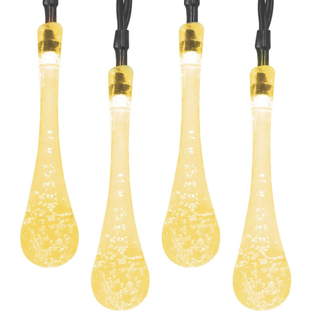 Solargirlande zum Aufhängen 20 x ŁEZKI-Gartenlampe LED-Eiszapfen warme Farbe 3000 K